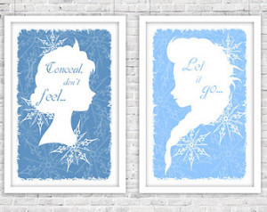Disney's Frozen Let it Go Quote Original Digital Print (Set of Two ...