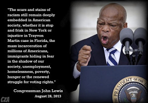 Congressman John Lewis spoke at the 1963 March on Washington. He was ...