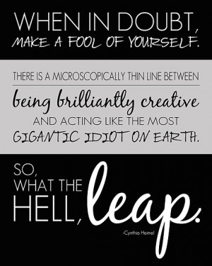 Leap quote by Jeri Stunkard