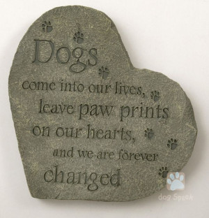 Pet Memorial Stone - Pawprints on Our Hearts