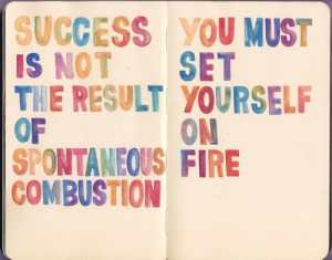fire, quote, success, text, words