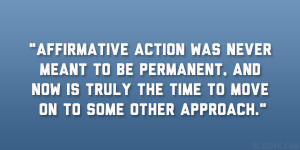 Affirmative Action Was...