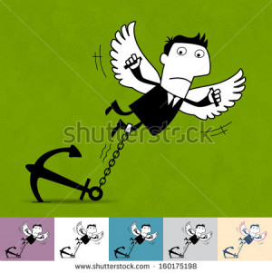 Hindrance. Business illustration (EPS 10). Animation friendly: the ...