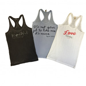 Home / Women's Racer Tank with Byron Katie Quote