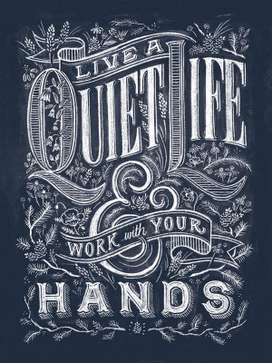 Lettering Poster Design by Dana Tanamachi – Nighshift Blue