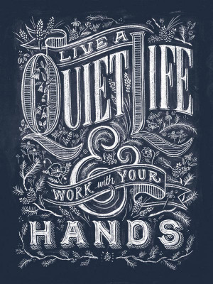 Lettering Poster Design by Dana Tanamachi – Nighshift Blue