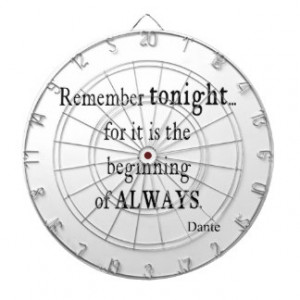 Vintage Dante Remember Tonight Always Quote Quotes Dartboard With ...