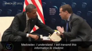 Medvedev to Obama, as they lean closer together and Obama reaches out ...