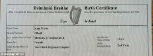 As the birth certificates confirm, Amy and Katie Elliot really are a ...