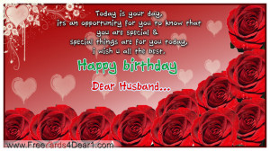 ... you…you are my loving husband, wishing you a very happy birthday