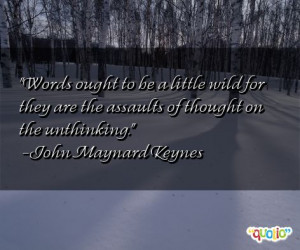... are the assaults of thought on the unthinking. -John Maynard Keynes