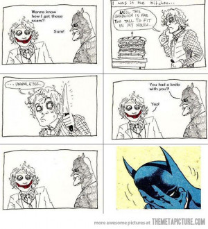 Funny photos funny Batman Joker scars