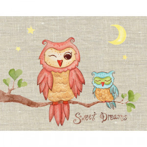 Baby Owls Sweet Dreams Canvas Art | Wayfair Australia