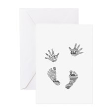 Baby Hands and Feet Leslie Harlow Greeting Cards for