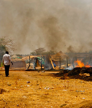 Sudanese jet planes bombed near the bridge in Bentiu, South Sudan, on ...