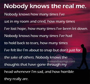 Nobody knows the