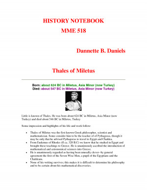 Quotations by Thales of Miletus