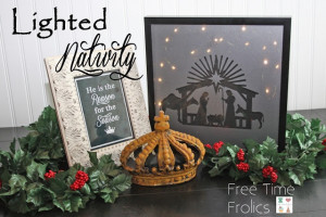 Free Time Frolics: Lighted Shadow Box Nativity