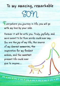 Words to My Son | Blue Mountain Arts To My Amazing Remarkable Son ...