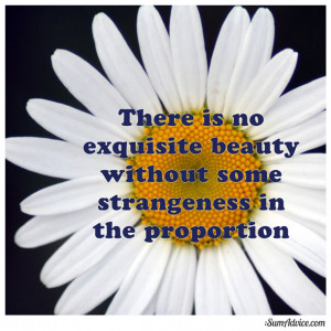 There is no exquisite beauty… without some strangeness in the ...