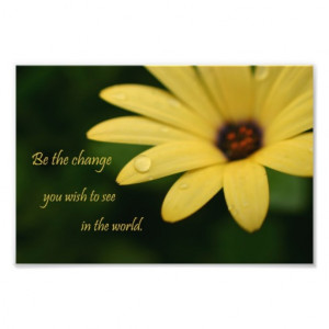 Inspirational quote daisy flower photograph print