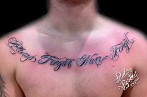 script tattoo on chest chest tattoos are for those chest script tattoo ...