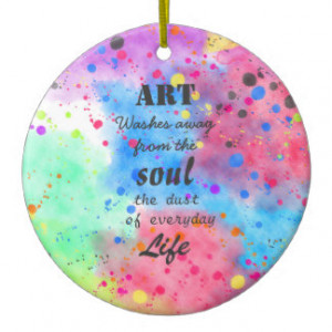 Cool watercolour famous quote christmas tree ornaments