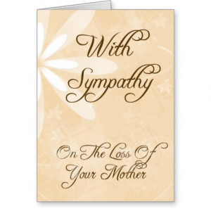 Sympathy Card for Loss of Mother