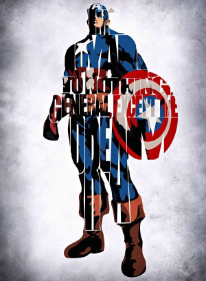 Typographic Captain America