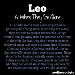 Zodiac Society — Leo & Being Alone