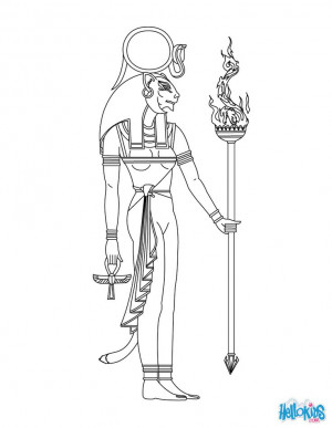 Sekhmet Egyptian goddess & gods Coloring Page (Fanny's note - I am ...