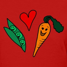 peas love carrots cute vegetarian vegetable t shirt designed by ...