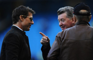 Tom Cruise and Geoff Shreeves at the Barclays Premier League match