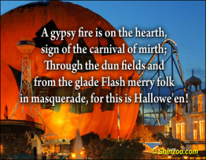 gypsy fire is on the hearth, sign of the carnival of mirth; Through ...