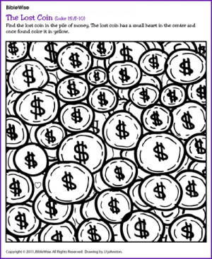 Lost Coin Coloring Page