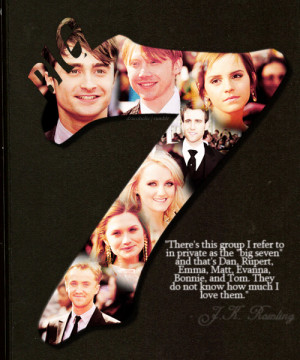 Rowling quote about the main HarryPotter actors