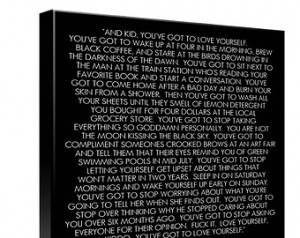 Quote Fine Art Gallery Wrap Canvas, life, love, movie quote ...