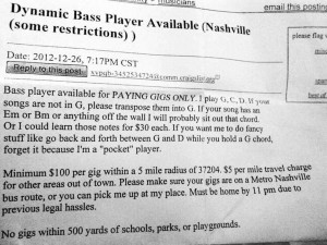 Dynamic bass player available
