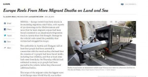 Il New York Times accusa l'Europa sul caso immigrazione: 
