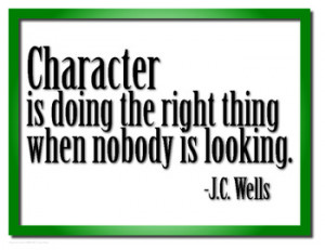Character is... Motivational Poster Print Free Download