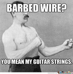 Overly Manly Man Plays Guitar