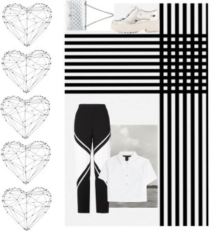 for the love of black and white by michelechel featuring a black and ...