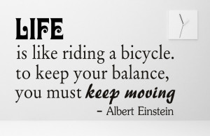 Albert Einstein Life is like...Inspirational Wall Decal Quotes