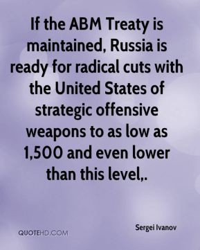 If the ABM Treaty is maintained, Russia is ready for radical cuts with ...