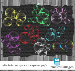 Photography Rainbow Soap Bubbles - Photoshop Overlay Action Brush ...