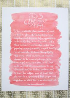 Chi Omega Symphony Calligraphy Print by rileywritesscout on Etsy, $12 ...