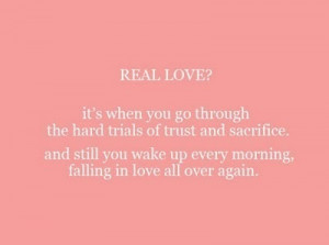 Beautiful Real love Sayings Its When You Go Through The Hard Trials Of ...