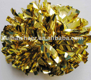 Blue and Gold Pom Poms