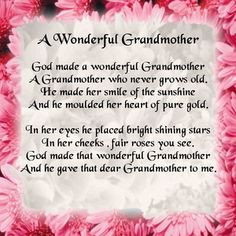 Grandmother Poem On Pinterest