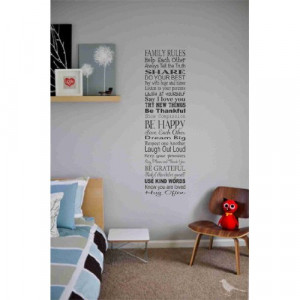 Family rules help each other always tell the truth Vinyl wall art ...